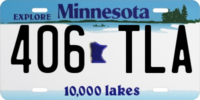 MN license plate 406TLA