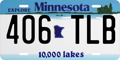MN license plate 406TLB