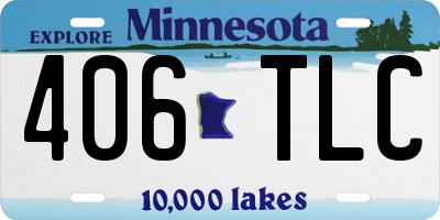 MN license plate 406TLC