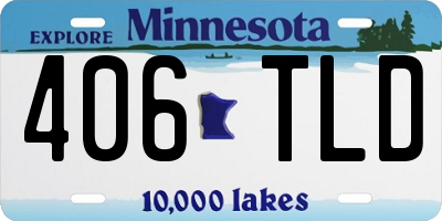 MN license plate 406TLD