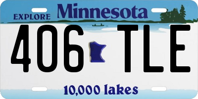 MN license plate 406TLE