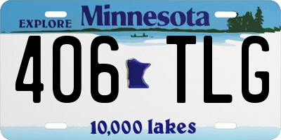 MN license plate 406TLG