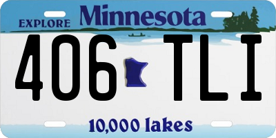 MN license plate 406TLI
