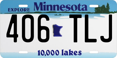 MN license plate 406TLJ