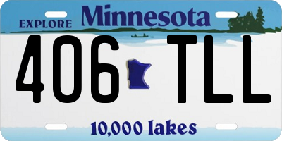 MN license plate 406TLL