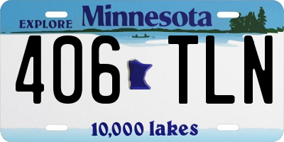MN license plate 406TLN