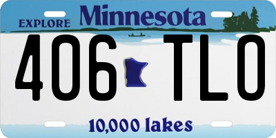 MN license plate 406TLO