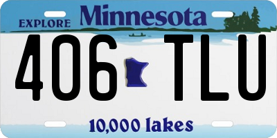 MN license plate 406TLU