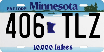 MN license plate 406TLZ