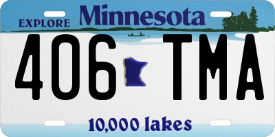 MN license plate 406TMA