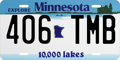 MN license plate 406TMB