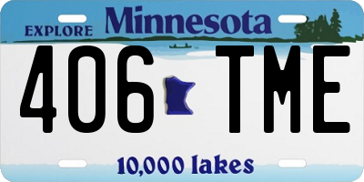 MN license plate 406TME