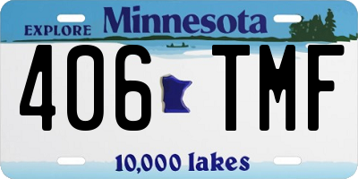 MN license plate 406TMF