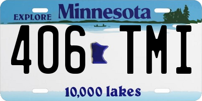 MN license plate 406TMI