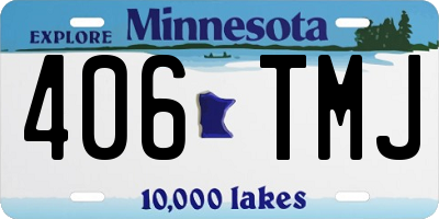 MN license plate 406TMJ