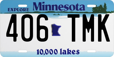 MN license plate 406TMK