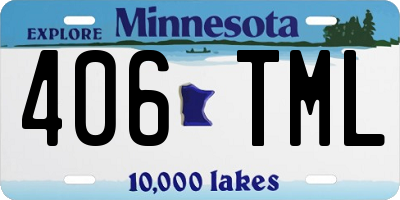 MN license plate 406TML