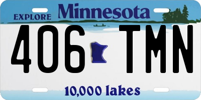 MN license plate 406TMN