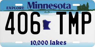 MN license plate 406TMP
