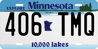 MN license plate 406TMQ