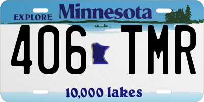 MN license plate 406TMR