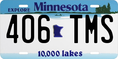 MN license plate 406TMS