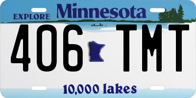 MN license plate 406TMT