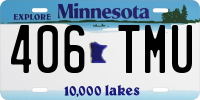 MN license plate 406TMU