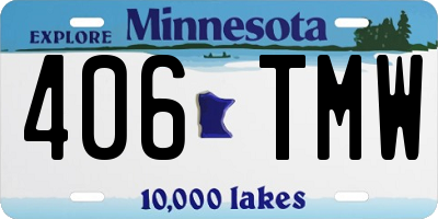MN license plate 406TMW