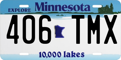 MN license plate 406TMX