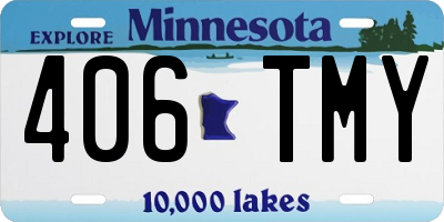 MN license plate 406TMY