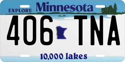 MN license plate 406TNA