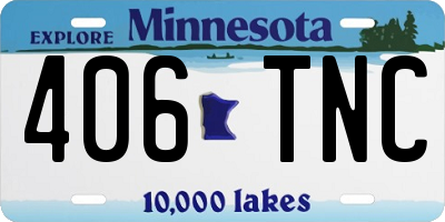 MN license plate 406TNC