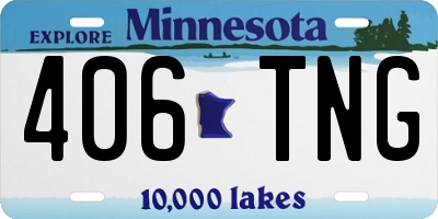 MN license plate 406TNG