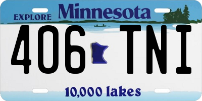MN license plate 406TNI