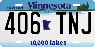 MN license plate 406TNJ