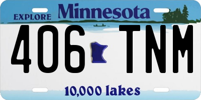 MN license plate 406TNM