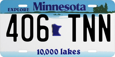 MN license plate 406TNN