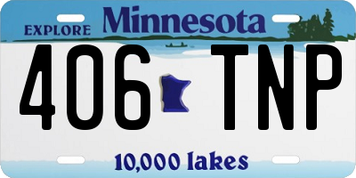 MN license plate 406TNP