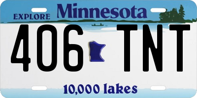 MN license plate 406TNT