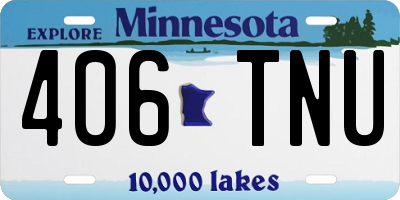 MN license plate 406TNU