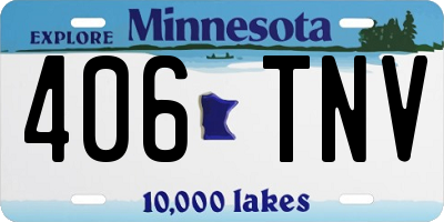 MN license plate 406TNV