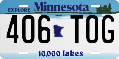 MN license plate 406TOG