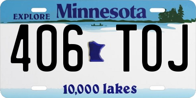 MN license plate 406TOJ