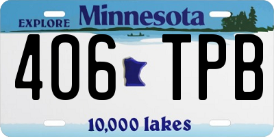 MN license plate 406TPB