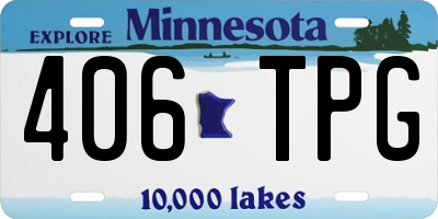 MN license plate 406TPG