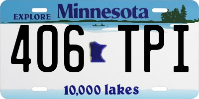MN license plate 406TPI