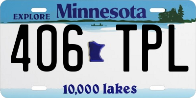 MN license plate 406TPL