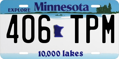MN license plate 406TPM