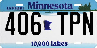 MN license plate 406TPN